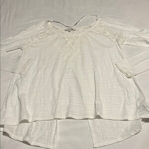 Miss Me White Long Sleeve Top